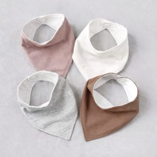 Waffle Baby Bibs with White Lining
