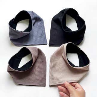 Waffle Baby Bibs with Black Lining